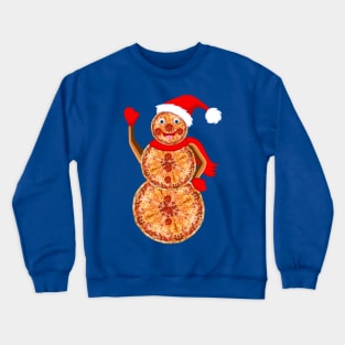 Christmas Pizza Snowman Crewneck Sweatshirt